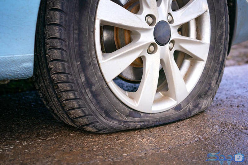 Why should we not drive with a flat tire?